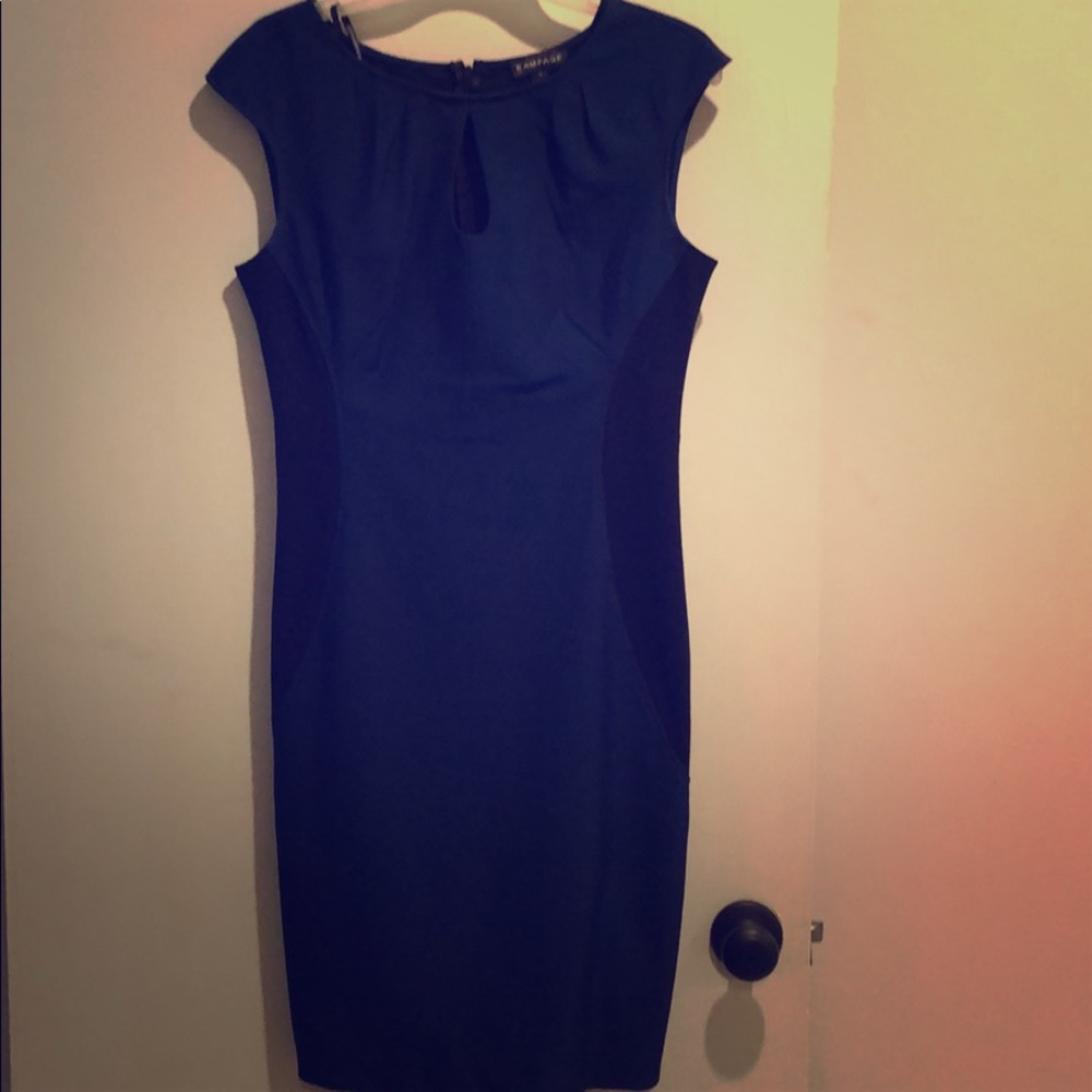 Rampage navy blue slim fit dress